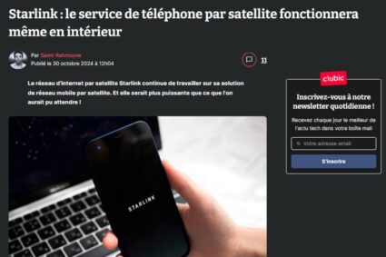 Le réseau d’internet par satellite Starlink continue de travailler sur sa solution de réseau mobile par satellite