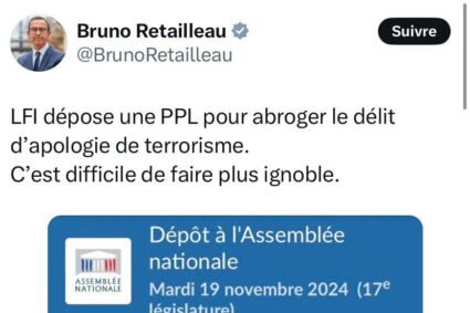 Le député LFI, Ugo Bernalicis, souhaite faire abroger le délit d’apologie du terrorisme.