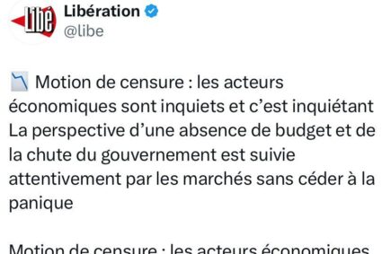 🇫🇷Les membres du Cac 40 ont peur que les cours chute, sile gouvernement de Michel Barnier tombe et que le budget n’est pas adopté