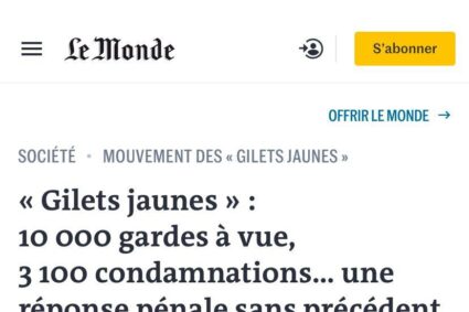 🇫🇷🇬🇪Alors qu’il a réprimé le mouvement des Gilets et qu’il a condamné des milliers de manifestants, Emmanuel Macron appelle à la libération de tous les manifestants arrêtés en Géorgie