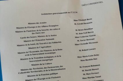 🇫🇷Une liste du potentiel gouvernement de François Bayrou circule