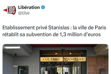 La ville de Paris rétablit la subvention de 1,3 million d’euros à l’établissements privé Stanislas