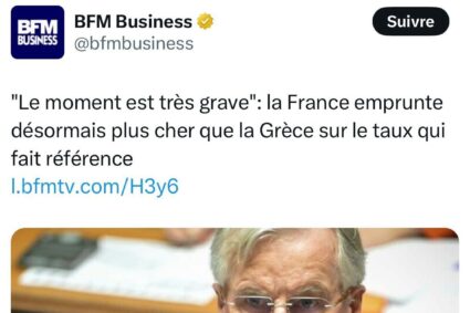 La France emprunte désormais plus cher que la Grèce sur le taux qui fait référence.