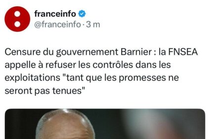 La FNSEA appelle à refuser les contrôles dans les exploitations “tant que les promesses ne seront pas tenues”