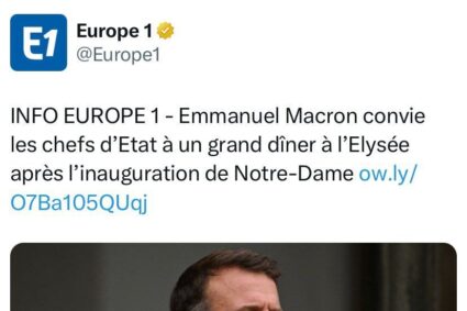 Emmanuel Macron convie les chefs d’Etat à un grand dîner à l’Elysée après l’inauguration de Notre-Dame.