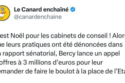 🇫🇷Alors que leurs pratiques ont été dénoncées dans un rapport sénatorial, Bercy lance un appel d’offres à 3 millions d’euros pour leur demander de faire le boulot à la place de l’Etat.