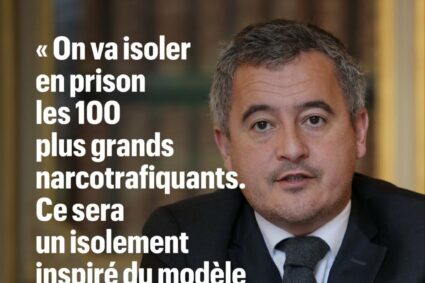 Gérald Darmanin souhaite instaurer un isolement renforcé, comme pour les terroristes, aux 100 plus grands narcotrafiquants, en prison