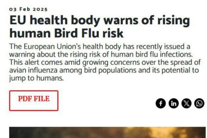 « Alerte à la grippe aviaire en Europe : L’agence sanitaire de l’UE met en garde contre un risque accru de transmission humaine » par ChrissM